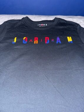 Mens Air Jordan 23 Graphic Men's Black Multicolor Logo Tee